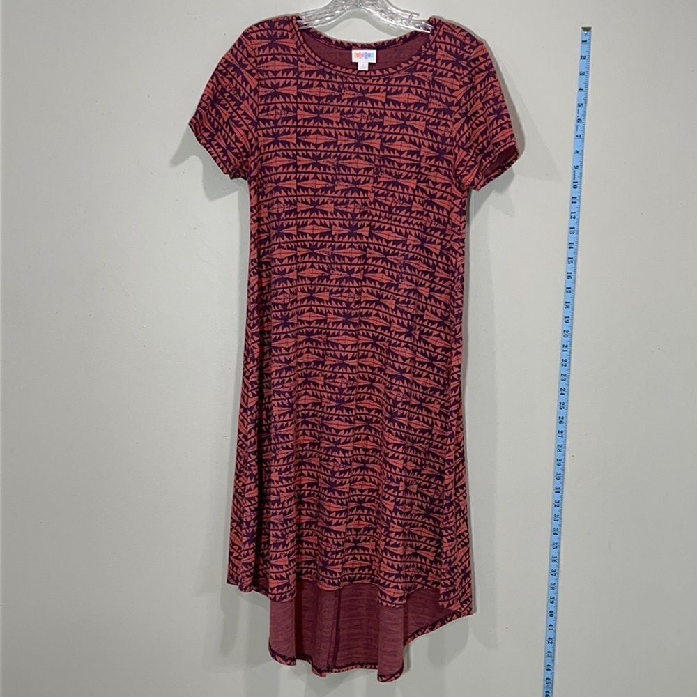 Orange & Purple Short Sleeve Dress By LuLaRoe. Size Small.